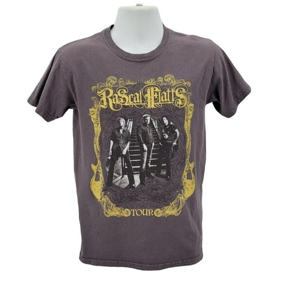 Gildan Rascal Flats Bob That Head 2008 Tour Gray T-Shirt Mens Small - Picture 1 of 12